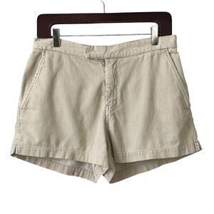 Abercrombie & Fitch Vintage Corduroy Shorts Sz 6 Y2K 100% Cotton High Rise Cream